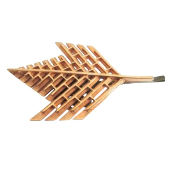 Gold Geometric Moden Hair Pin Art Deco Hair Accessory Clip Bridal Hairpin - Picture 2 of 7